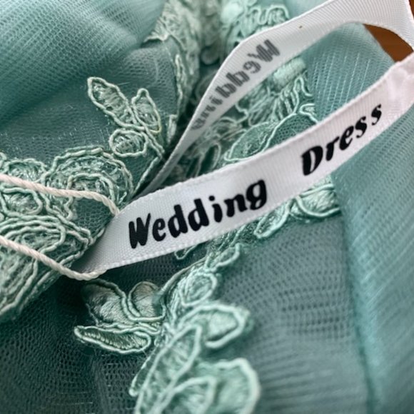 Exquisite Lace Wedding Dress in Soft Blue - Picture 8 of 10